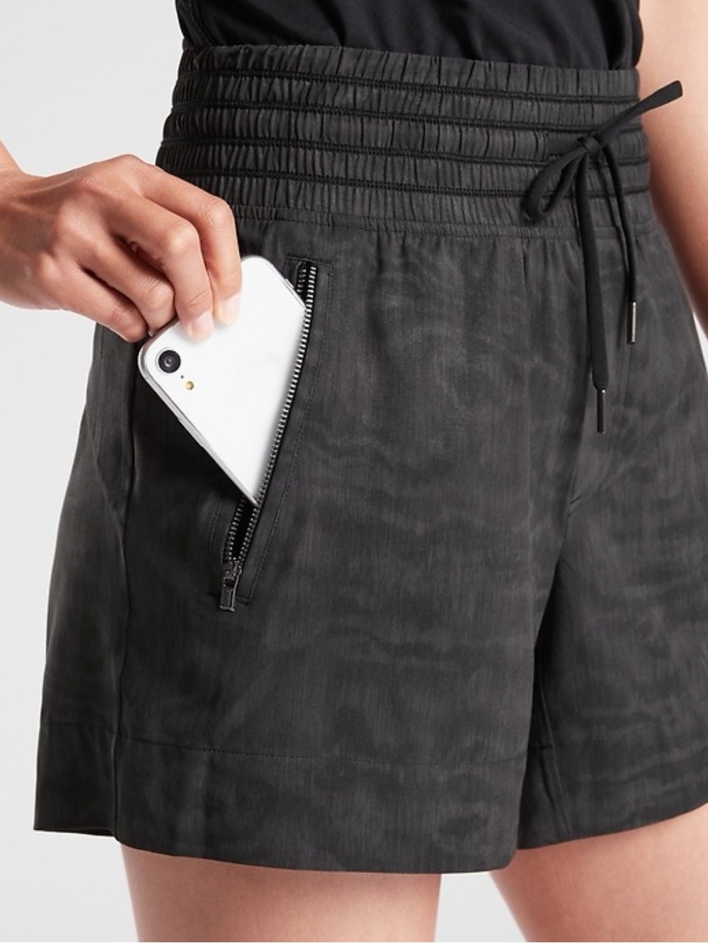 Athleta Women’s Black Drawstring Athletic Shorts